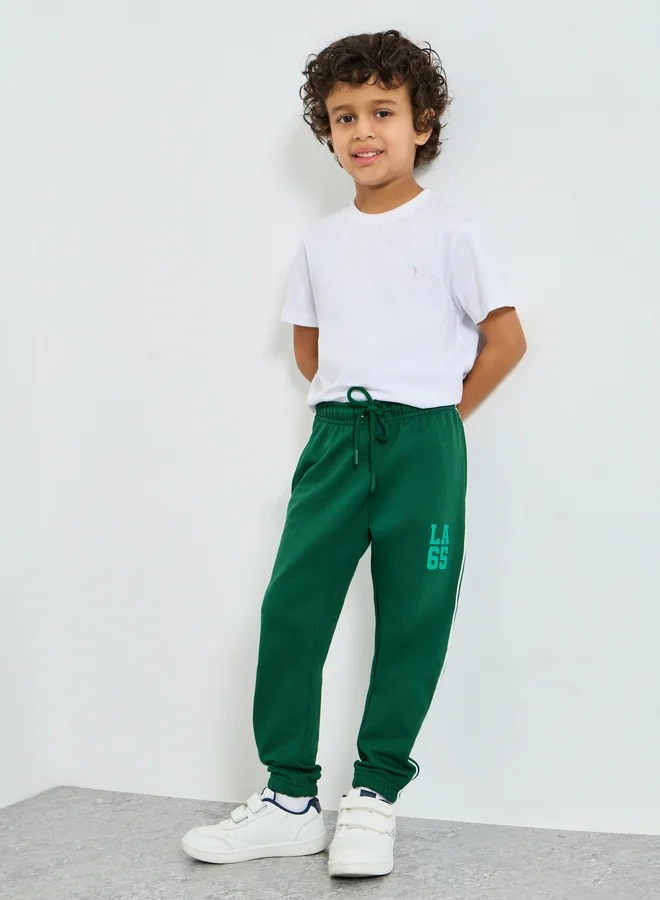 Styli Kids Green Cotton Joggers